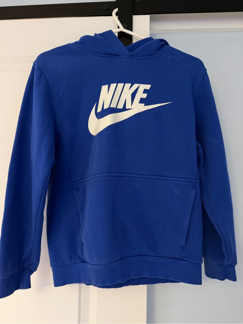 Nike Royal Blue Hoodie with White Logo - Kids